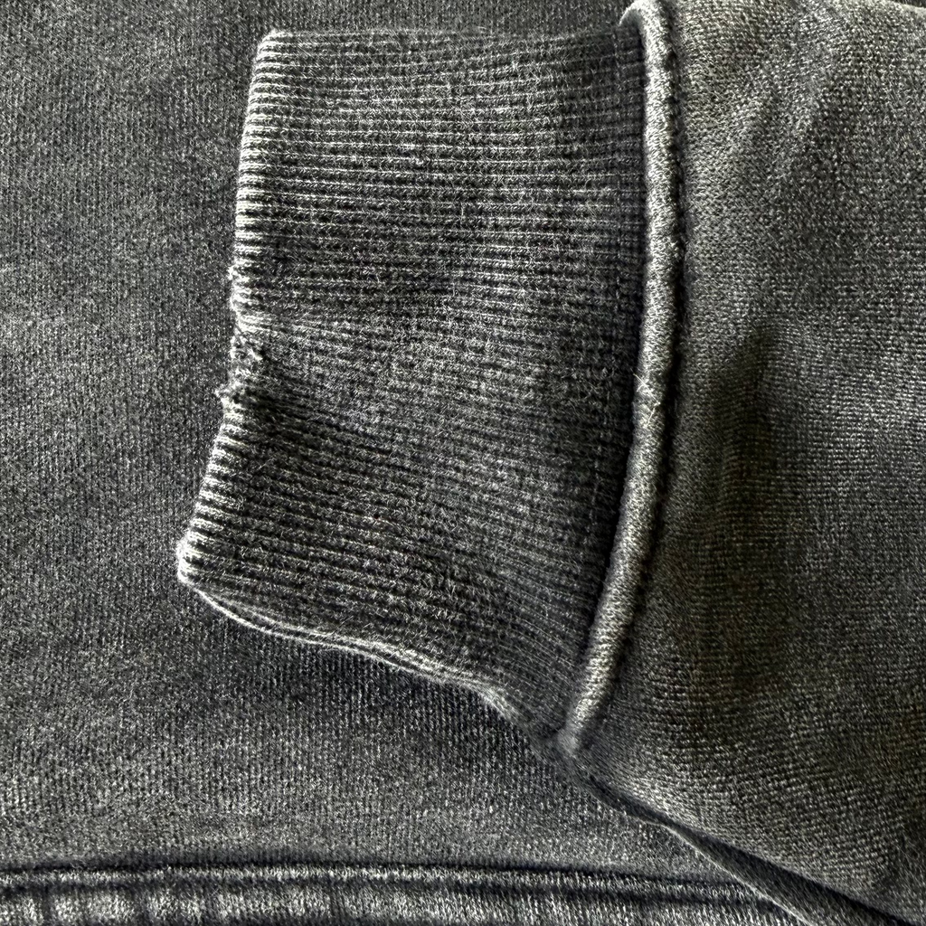 Aquaholics black hoodie sleeve cuff detail